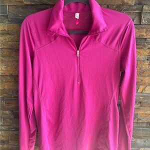 Moving Comfort Fuchsia Long Sleeve Quarter-Zip Top